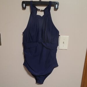 Elegant Navy One-Piece Swimsuit